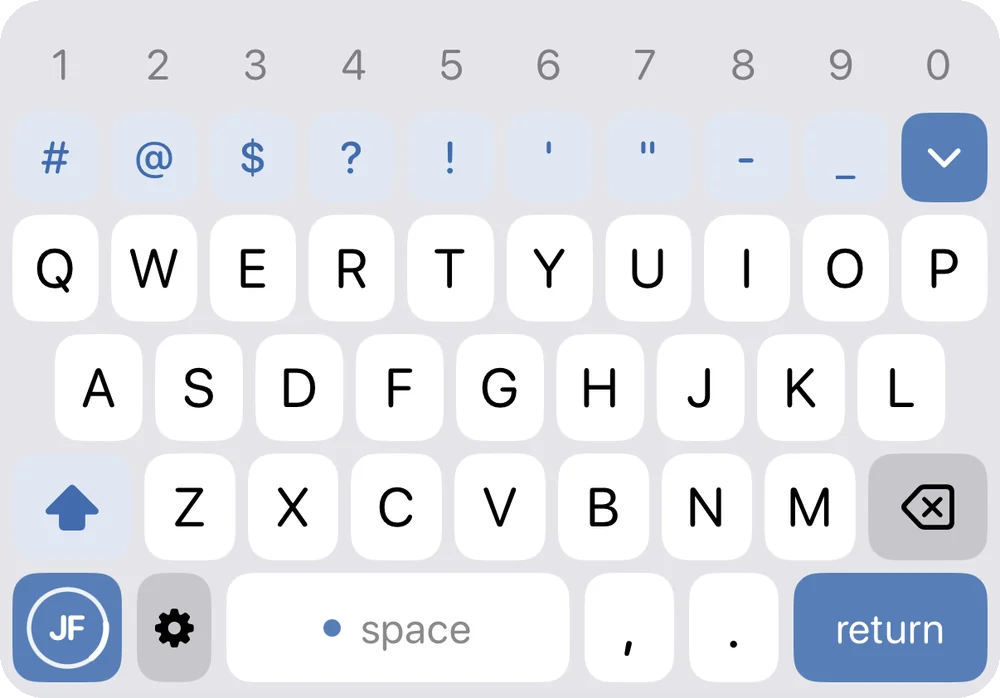 The JustFavs Keyboard